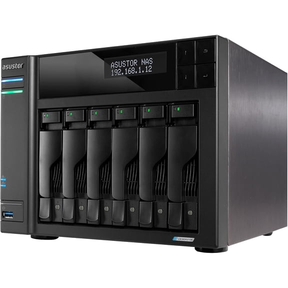 Asustor AS6706T v2 Lockerstor 6 Gen2  6 Bay NAS, Quad-Core 2.0GHz CPU, 2x5GbE ,8GB RAM DDR4, 4x M.2 SSD Slots (Diskless)