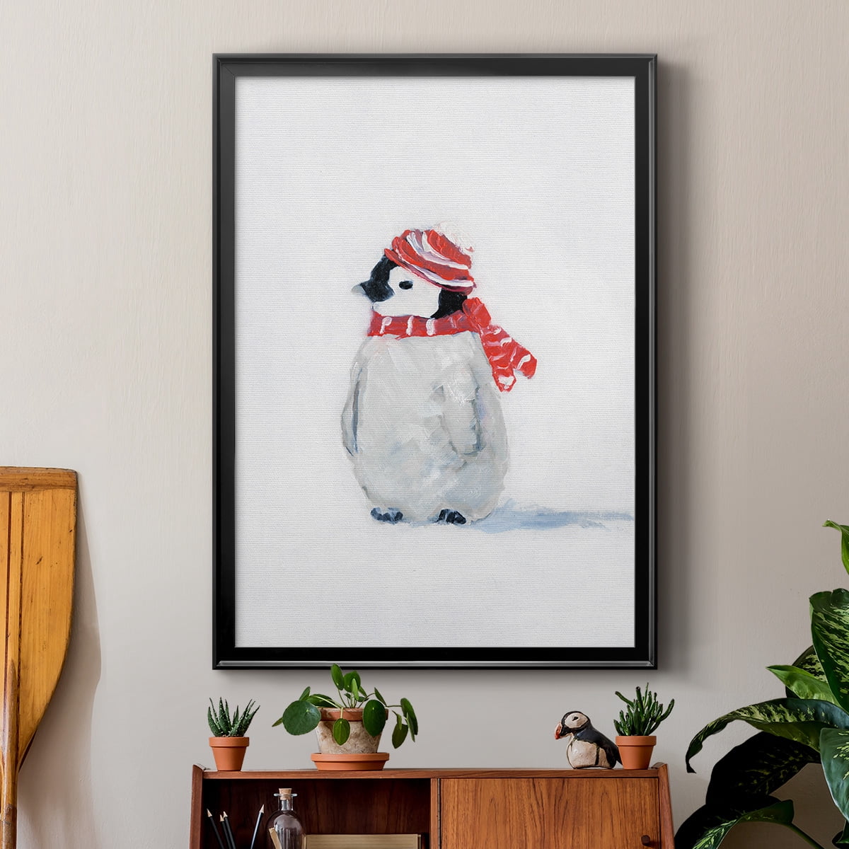 Penguin Play II Premium Classic Framed Print - Ready to Hang