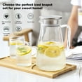 thumbnail image 6 of Annvchi 52 Ounces Juice Glasses Set with Pitcher,Water Carafe with Handle,Water Pitcher with Lid Pouring,Large Beverage Pitcher for Hot/Cold Iced Tea & Juice(with Stirring Spoon and Cleaning Brush), 6 of 6