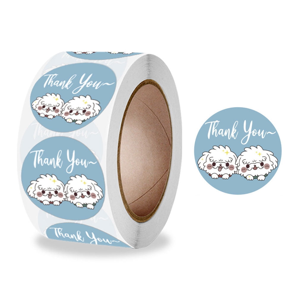 Business Thanks Thank You Stickers Roll Sticker Seal Lables Cartoon Cat Pattern Business Thanks Thank You Stickers Roll Sticker Seal Lables Cartoon Cat Pattern