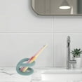 thumbnail image 4 of Unique Bargains 1 Pc Knot Shape Toothbrush Holder for Bathroom Blue Silicone, 4 of 5
