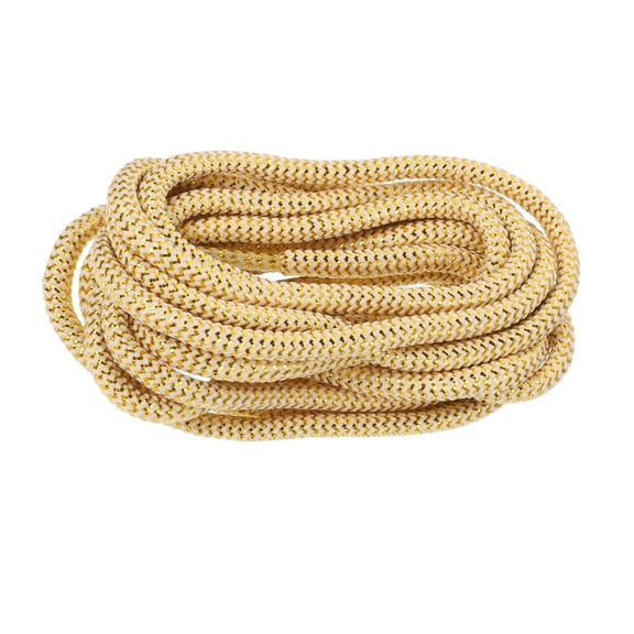 DINHEAROM Lace Shoelaces 1 Pair for Running and Mountaineering White and Golden Round and Durable