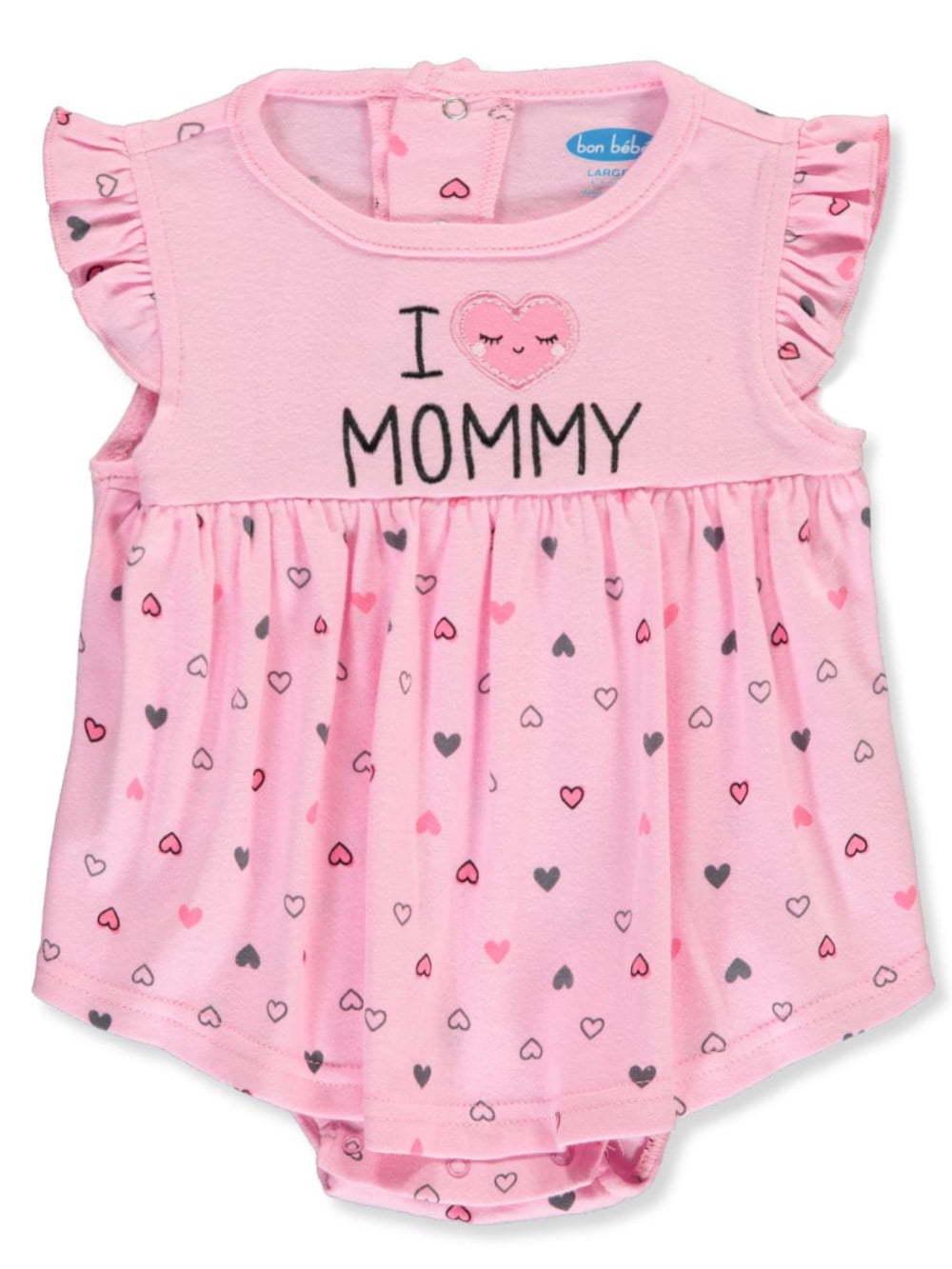 bon bebe Bon Bebe Baby Girls' I Love Mommy Dress/Bodysuit Combo
