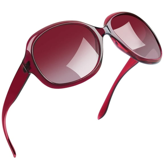 Joopin Polarized Sunglasses Womens Trendy Oversized Large Driving Sun Glasses Ladies UV Protective Big Sunnies Shades (Rose Red)