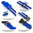 thumbnail image 3 of PcEoTllar Light up Dog Collar, LED Dog Collar Rechargeable, Pet Dog Collars for Large Dogs, Blue L, 3 of 8
