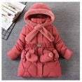 thumbnail image 6 of Winter Girls' Cotton-padded Clothes Middle-aged Children's Thickened And Velvet Medium-length Gloves Cotton-padded Clothes, 6 of 7