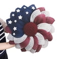 thumbnail image 4 of Ouuluon 4th of July Patriotic Teardrop Wreath Red White Blue Wreath for Memorial Day Independence Day Outdoor Decor, 4 of 4