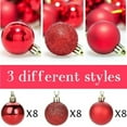 thumbnail image 4 of 24Pcs Christmas Balls Ornaments for  Tree - Shatterproof Christmas Tree Decorations Large Hanging Ball Silver 4 Sizes, 4 of 8