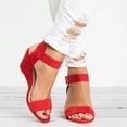 thumbnail image 2 of IUJSOY Heels for Women Open Toe Dress Shoes Platform Wedge Sandals Buckle Ankle Strap Pumps, 2 of 9