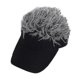 thumbnail image 5 of Gorra de béisbol de golf con pelo falso, visera para el sol, gorro divertido con tupé y pinchos para hombre, 5 of 5