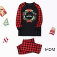 thumbnail image 2 of Odeerbi Christmas Pajamas for Family Holiday Plaid Long Sleeve Family Christmas Pajamas Matching Sets Mom Casual Plaid Print Tops Pants Set Two-Piece Sleepwear Xmas PJs Set Black, 2 of 6