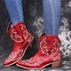 thumbnail image 3 of NECHOLOGY Botas Mujer Adulto Femenino Zapatos Botines mujer Zapatos cortos puntiagudos sin cordones, botines Retro, tacones bordados, botas de mujer para mujer (Wine, 6), 3 of 4