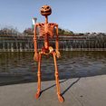 thumbnail image 4 of Skeletón Humano Calavera Calabaza Halloween 15 Pulgadas para Figuras El Cuerpo Al Aire Libre, 4 of 9