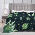 thumbnail image 4 of ZICANCN Anti-Pilling Flannel Bed Throw Blankets Space Earth Pixel Art , Couch Ultra Soft Micro Fleece Sofa Bed Camping Travel Blanket for Adults 50"x40", 4 of 8