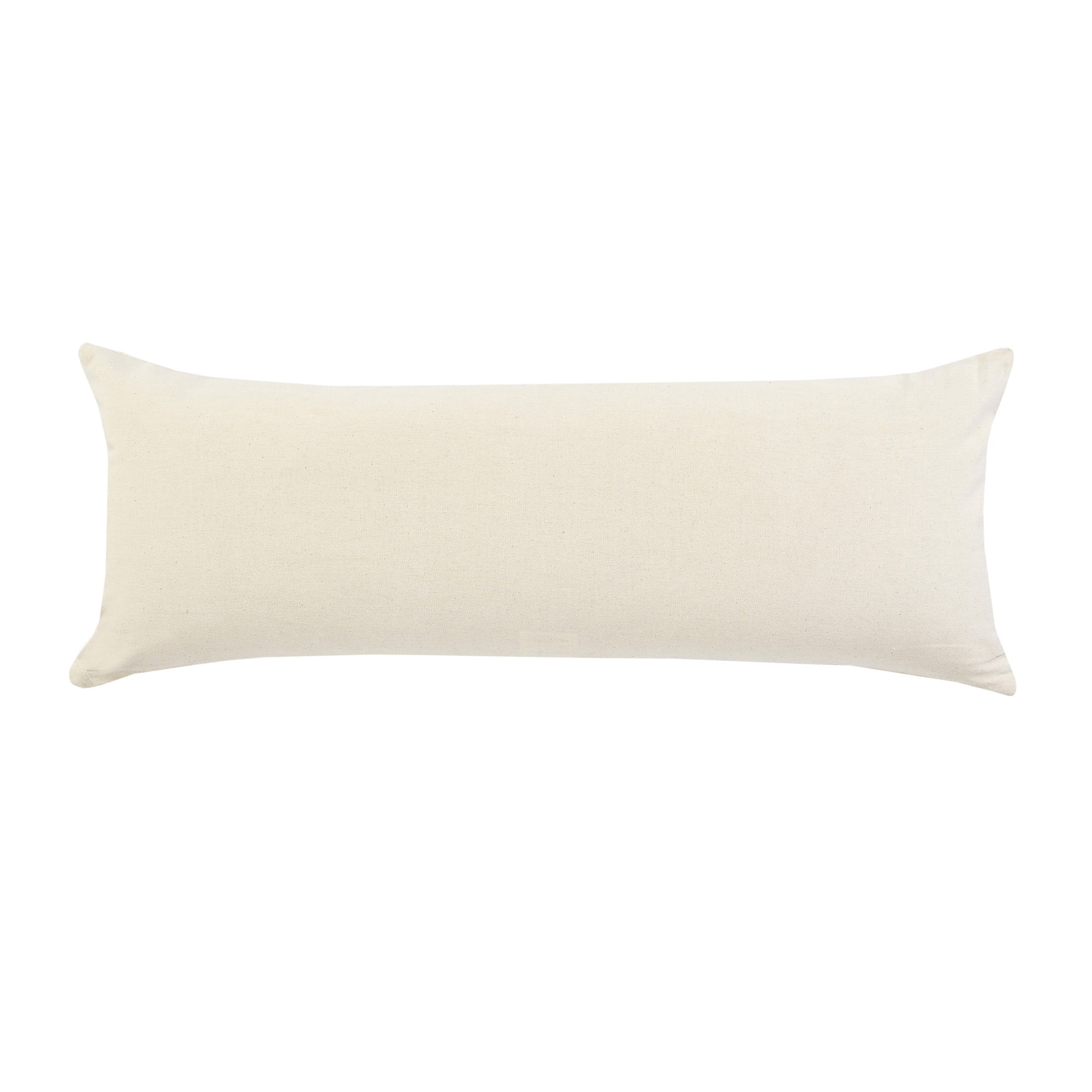 Laddha Home Designs Handmade Striped Rectangular Cotton Throw Pillow Cover - 36" - Black and White