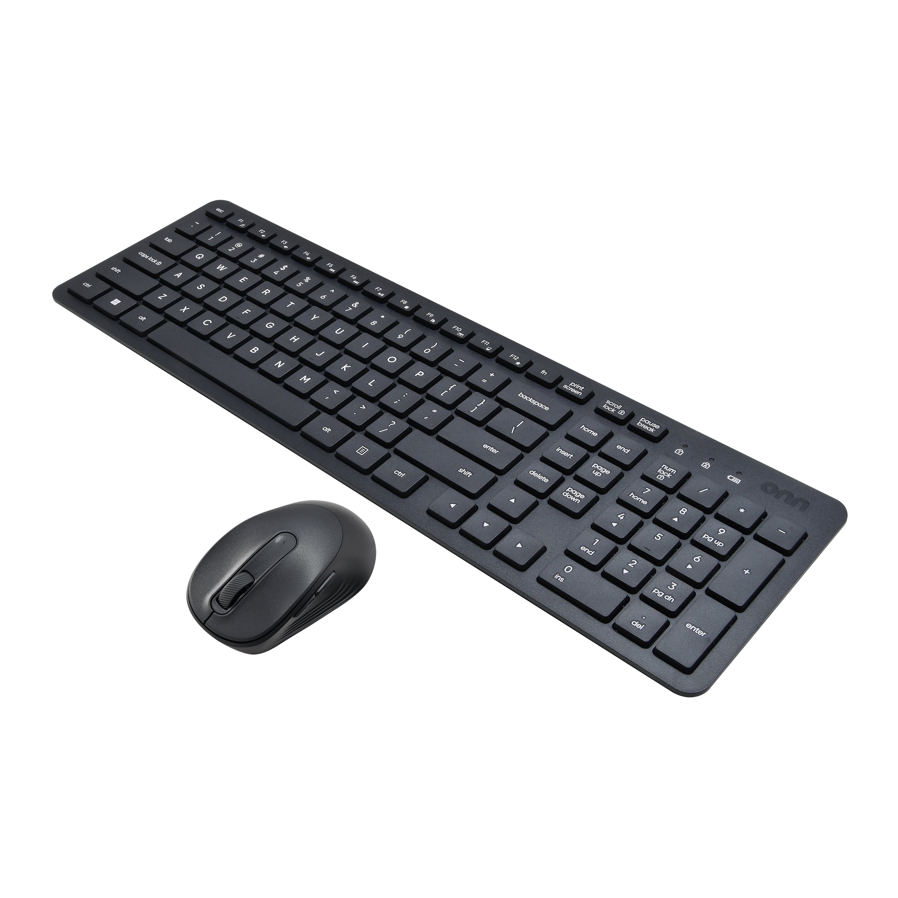 onn Wireless Keyboard and Mouse Combo, 104-Key Gray Stone Set