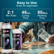 LET'S RESIN Deep Pour Epoxy - 51OZ, 2-4 Inch Clear, Bubble-Free for Resin Tables, Wood & Art Crafting, Mix Ratio: 2:1