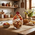 thumbnail image 6 of Surpdew Large Glass Candy Dish With Lid, Chicken Shape Crystal Candy Bowl, Embossed Decorative Storage Jar For Office Desk, Jewelry Box, Biscuit, Christmas, Wedding, Birthday Gift Style-B, 6 of 8