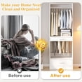 thumbnail image 6 of iSunirm 23.6'' Closet System, Freestanding Closet Organizer with Drawer, Hanging Rod & Pants Rack, Closet Storage Unit for Bedroom or Walk-in Closet, White, 6 of 8