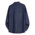 thumbnail image 4 of Fgnfyis Mens Jacket Mens Loose Long Sleeved Denim Jacket Casual Outerwear for Everyday Wear Winter Coats for Men Dark Blue L, 4 of 4