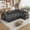 Gray, variant on LLappuil 110" Sectional Sofa, Sectional Couch with Pull Out Sofa Bed Queen Size, 6 Seat Chenille Sofa with Hidden Storage Armrest, Cup Holders, Charging Ports for Living Room Light Gray