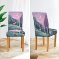 thumbnail image 3 of Yayeee 2 Pack Dining Chair Covers Stretch Parson Chairs Slipcovers Seat Protector, Green Night Deer, 3 of 6