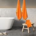 thumbnail image 4 of BELIZZI HOME Ultra Soft 6 Pack Cotton Towel Set, Contains 2 Bath Towels 28x55 inch, 2 Hand Towels 16x24 inch & 2 Wash Coths 12x12 inch, Ideal for Everyday use, Compact & Lightweight - Orange, 4 of 6