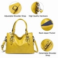 thumbnail image 5 of GAEKEAO Satchel Handbag for Women with Shoulder Strap Medium Top Handle Purse Crossbody Bag Soft Leather Work Tote, 5 of 8