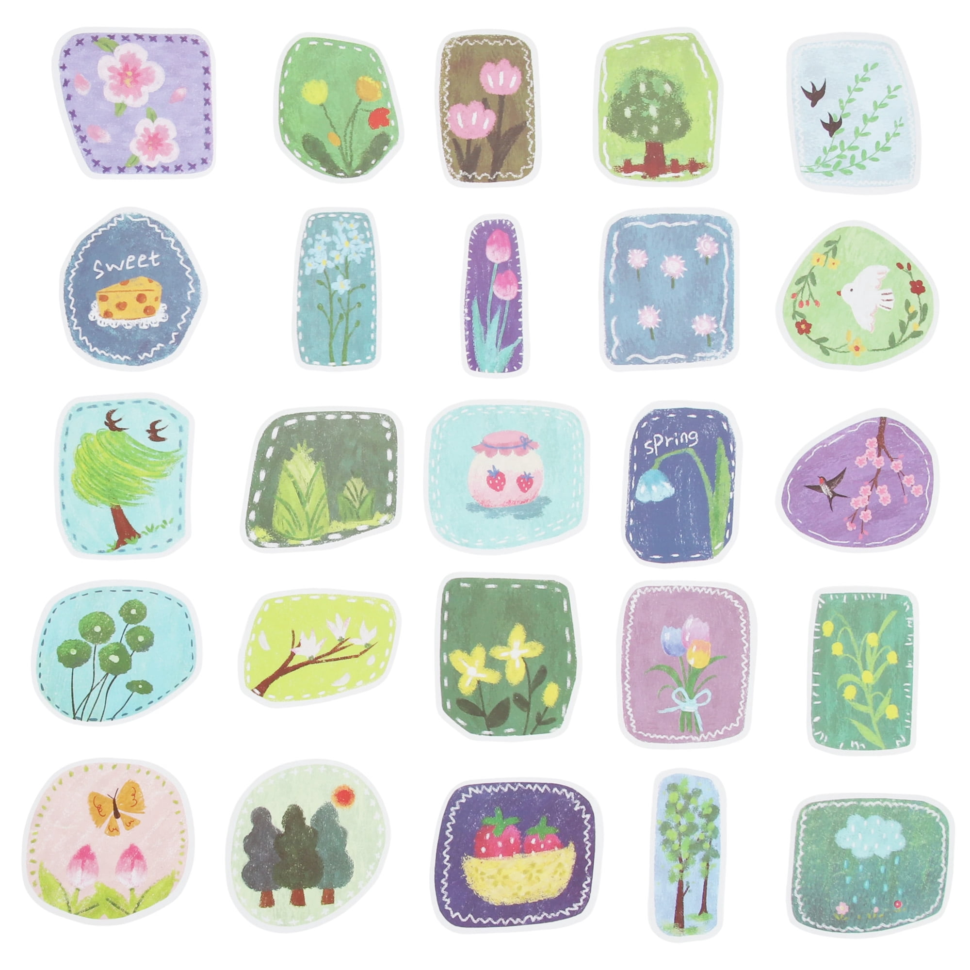 Unique Bargains Waterproof Reading Stickers for Laptop Scrapbook Spring