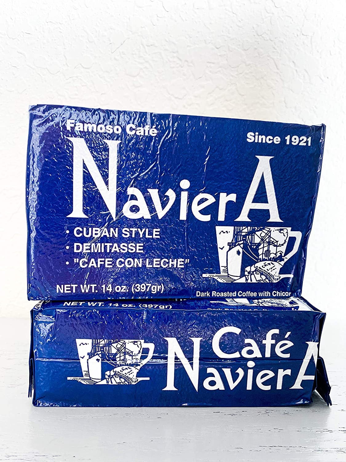 Naviera Brand Cuban Style Dark Roasted Coffee - Two Pack (2 x 14 oz)!