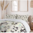thumbnail image 6 of Ambesonne Floral Duvet Cover Set, Doodle Leaves Earth Tone, King, Dark Taupe Coconut, 6 of 6