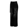 thumbnail image 5 of Endives Women's Jean Stylish Wide Leg Jeans With Holes, 5 of 8