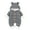 Grey, variant on Baby Winter Warm Hooded Jumpsuit Knit Romper, Sizes 3-6M