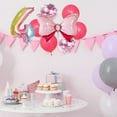 thumbnail image 3 of 1 Set Pink Bowknot Balloon Set Easy Assembly Aluminum Film Decorative Number 0-9 Balloons for Baby Birthday Parties, 3 of 6