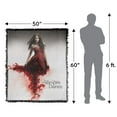 thumbnail image 2 of The Vampire Diaries Blanket, 50"x60" Love Sucks Woven Tapestry Cotton Blend Fringed Throw Blanket, 2 of 6