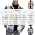 thumbnail image 3 of Donemore Men's Checkered Fleece Coat Loose Fit Button-Down Collar Long Sleeve Pocket Jacket Fall Winter Casual, 3 of 5