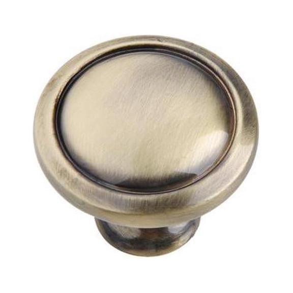 Utopia Alley HW327PLAB021 Luna  Antique Brass Cabinet Knob  1.2 inch Diameter