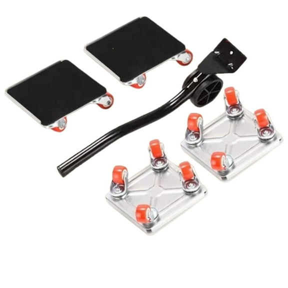 Furniture Lift Set & Furniture Mover Tool, Furniture Dolly with 4 Wheels,1200Lbs Load ,360°Rotation Rubber Wheels for Moving Sofa Cabinet Refrigerator-2Pairs Anti Slip Pad