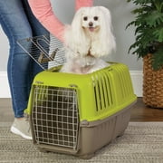 MidWest Homes for Pets 24 inch Two Door (Front and Top) Door Spree Travel Pet Carrier for Doga and Cats with Steel Door, Green