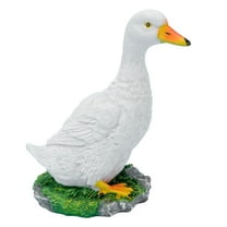 GOOHOCHY  Simulated Duck Ornament Statues Garden Mini Ducks Home Decor Mother Baby White