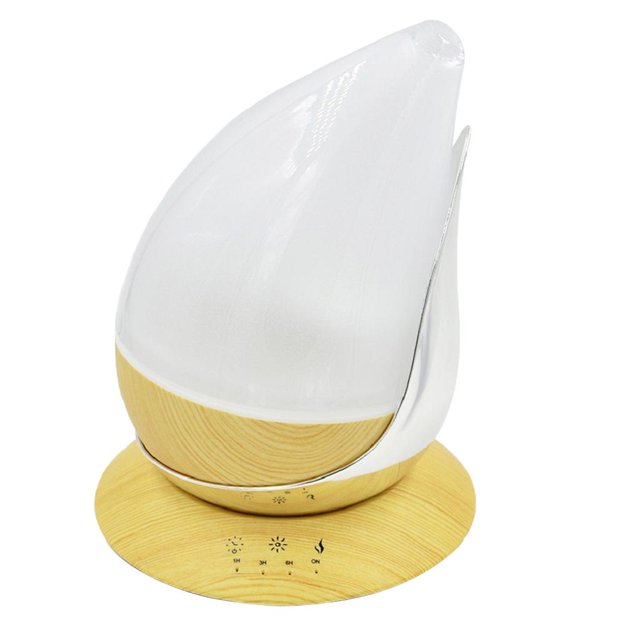 LED Humidificador Ultrasónico de Niebla de Difusor Aceite Esencial 350ML con Función - US Plata clara de Gloria Difusor de aceite esencial