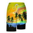 thumbnail image 6 of ZCFZJW Mens Swim Trunks with Compression Liner 2 in 1 Quick Dry Tropical Palm Tree Printed Summer Swimming Shorts Swimwear Bathing Suits with Pockets Green#01 XXL, 6 of 6