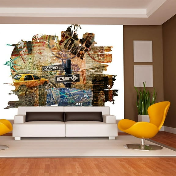 Tiptophomedecor Street Art Wallpaper Wall Mural - New York Collage