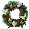 thumbnail image 2 of Leojiow 40 Inch Wreath Greenery For Front Door Indoor Outdoor Window Mantel Holiday 40X40Cm Green, 2 of 7