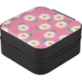 thumbnail image 3 of Coolnut Pink Sunflowers Travel Jewelry Box Small Portable Jewelry Case for Ring Earring Necklace Jewellery Organizer Storage for Women Girls Women Gifts, 3 of 7