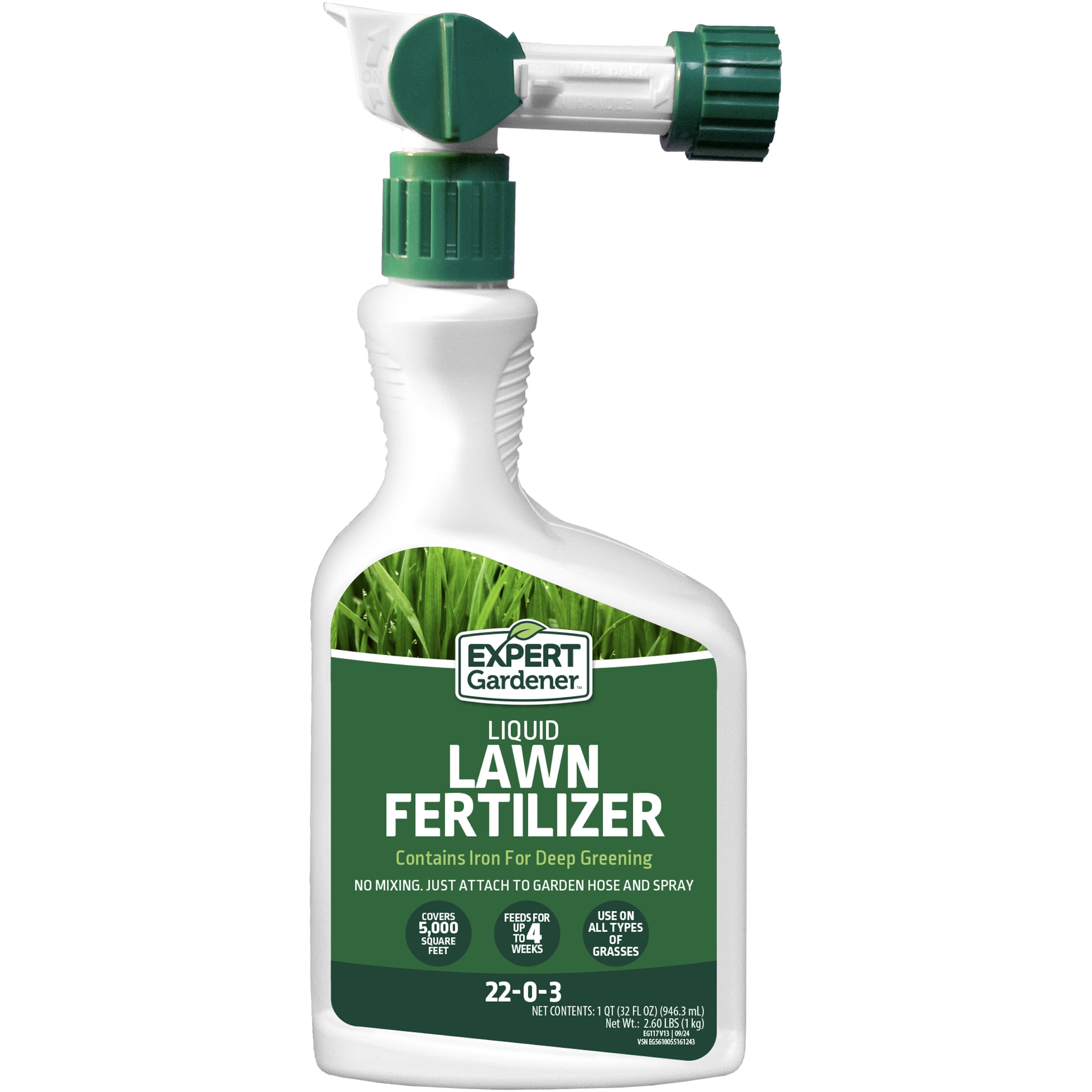 (2 pack) Expert Gardener Ready to Spray Lawn Food, 22-0-3 Fertilizer, 32 oz. Liquid