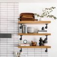 thumbnail image 4 of Customizable Width Pipe Shelf Brackets, Industrial Iron Pipe Bracket with Rust-Proof Coating for Diy Floating Shelves, Black Hardware Included, Perfect for Farmhouse Decor, 4 of 7