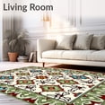 thumbnail image 2 of ODIKA 2'x3' Machine Washable Non-Slip Area Rug, Artisan Scrollwork with Interlocking Filigree and Stylized Petals High Traffic Rug with Pad, Beige, 565911, 2 of 8