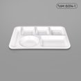 thumbnail image 2 of Commercial Grade Fast Food Trays Imitation Porcelain Compartment Plates For School And Institutional Cafeterias Durable Tableware, 2 of 4