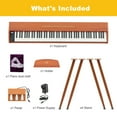 thumbnail image 2 of MUSTAR 88 Key Piano Keyboard for Beginners, Portable Semi Weighted Electric Digital Piano with 3-Pedal Unit, Built-In Speakers, USB/MIDI Connecting (Brown), 2 of 9